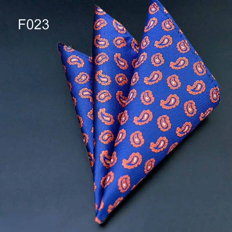 Men's Pocket Square 41 Colors - Plaid Dot Paisley Polyester Handkerchief 25 x 25 cm (9.8 x 9.8 in)
