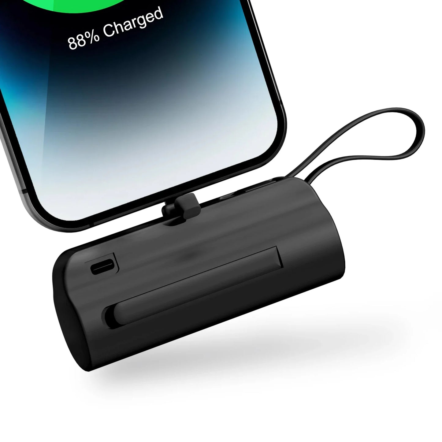 Mini 4500mAh Portable Power Bank - Dual USB-C Ports & 10W Wireless Charger for iPhone & Android