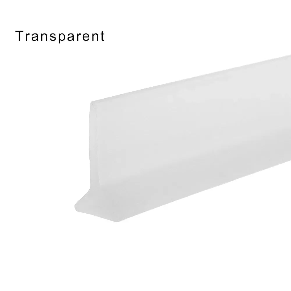 Silicone Shower Water Stopper Strip Self-Adhesive Bendable Floor Seal for Bathroom Door Dry-Wet Separation (50–600 cm / 19.7–236.2 in)