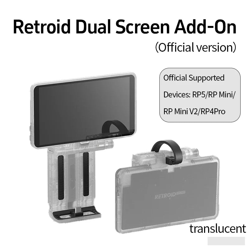 Dual 5.5-Inch (14.0 cm) OLED Back-Clip Extended Display Add-On for Handheld Game Consoles