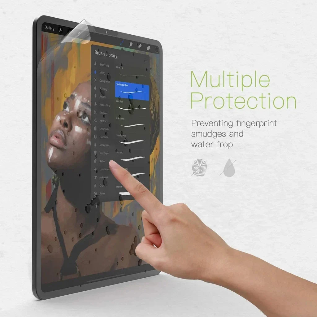 Paper-Feel Matte PET Screen Protector for iPad — 11-inch (27.9 cm) Anti-Glare Stylus-Friendly
