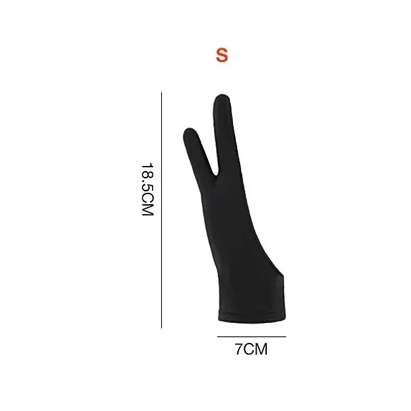 Two-Finger Drawing Glove — Anti-Fouling Anti-Touch Artist Glove for Graphics Tablet & iPad (Left or Right Hand)