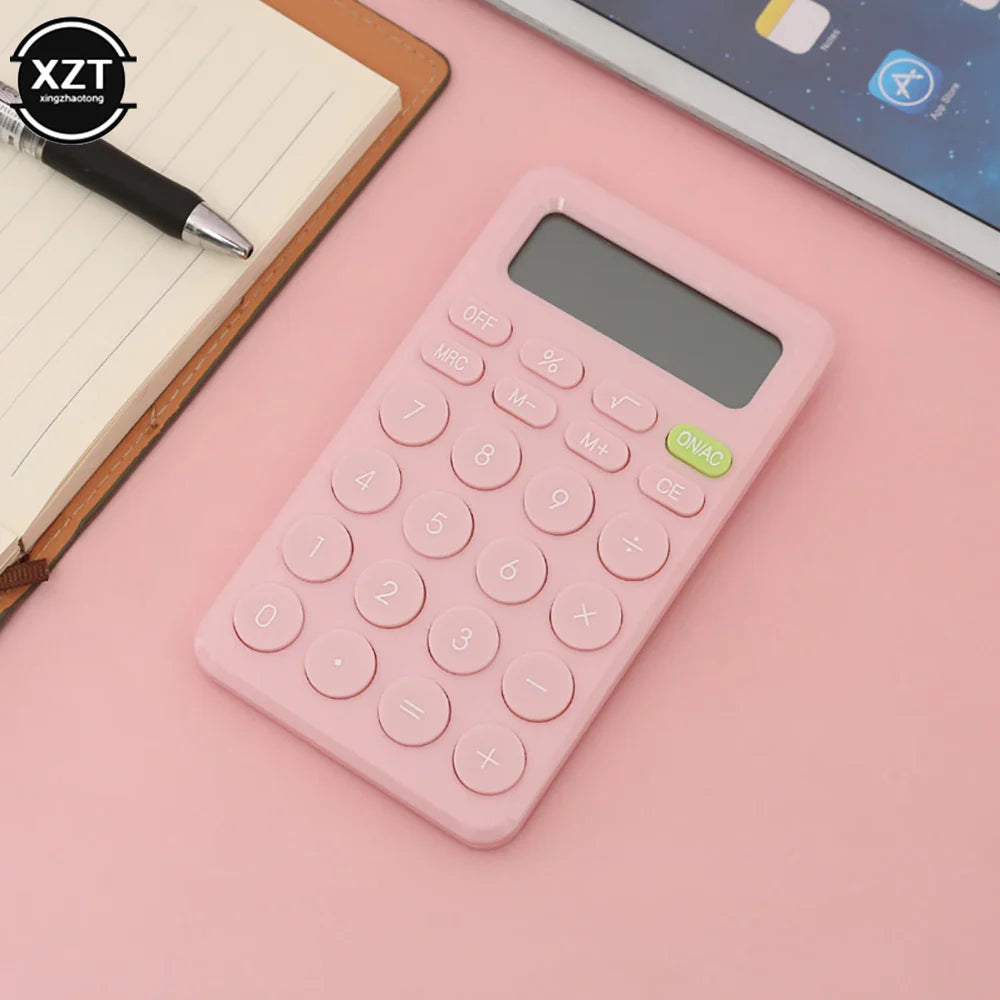8-Digit Mini Desk Calculator with Large Buttons — Portable Battery-Powered Calculator for Students & Small Business