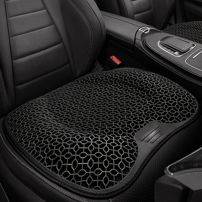 Gel Honeycomb Seat Cushion for Car & Office — Breathable Ergonomic Gel Pad, Machine Washable, 48×43×3 cm (19×17×1.2 in)