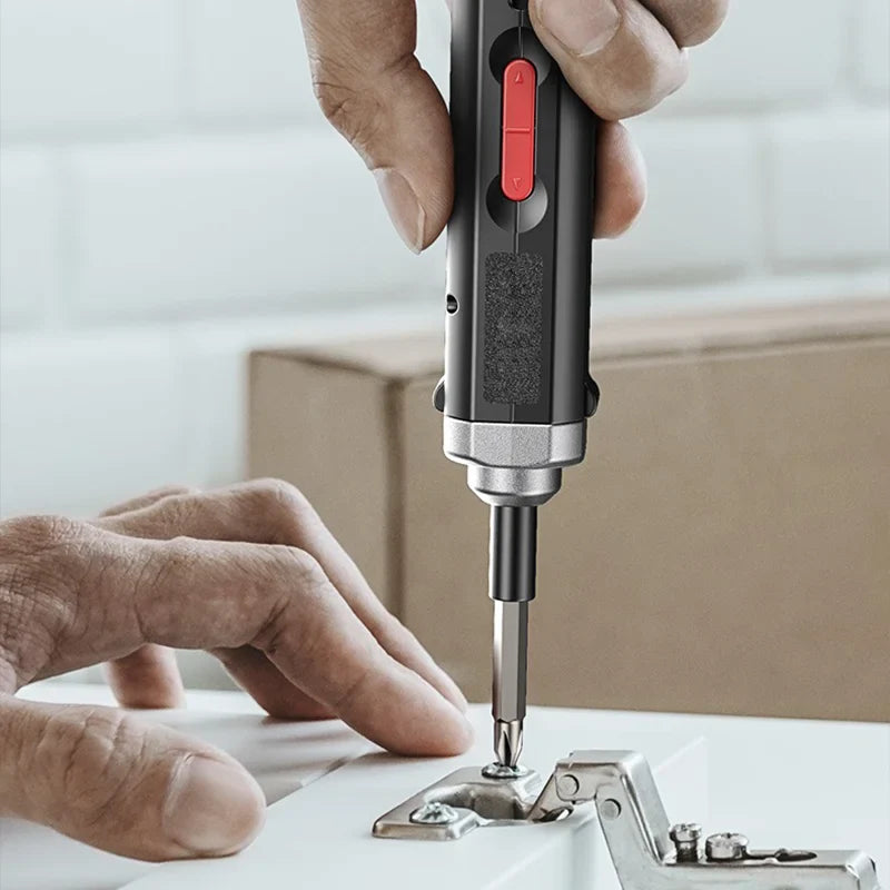 Cordless Electric Screwdriver Set – Rechargeable USB Tool Kit with LED Light for Home Repair