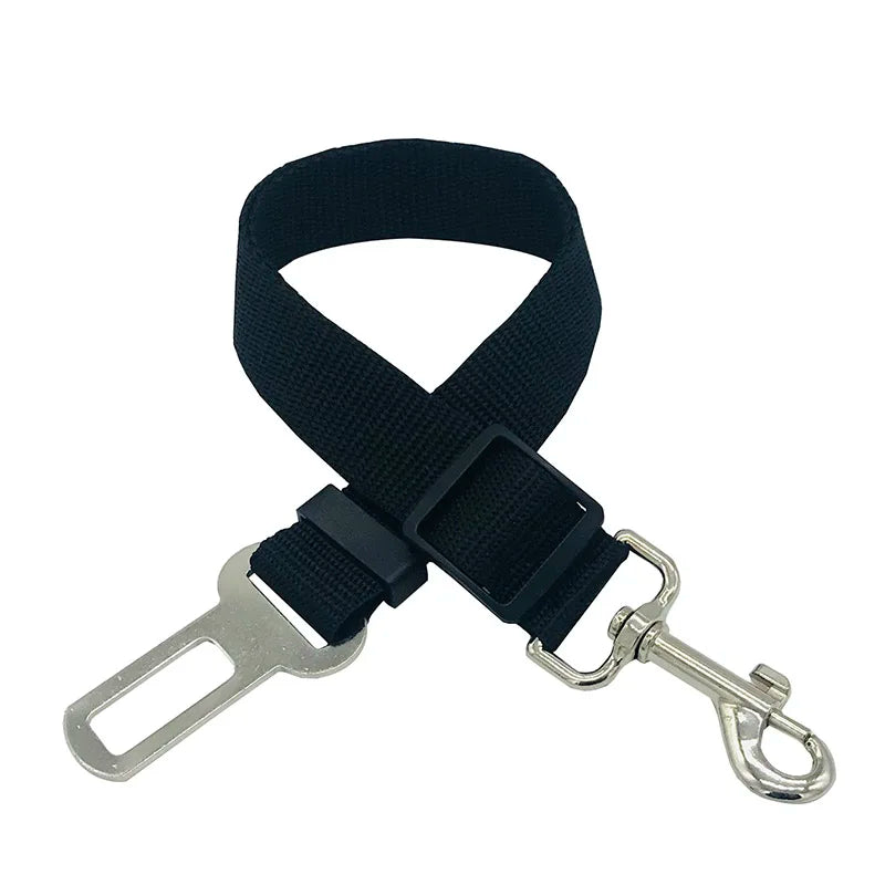 Adjustable Dog Car Seat Belt Tether 17-29 in (43-74 cm) Nylon Seatbelt Leash with Quick-Release Breakaway Clip