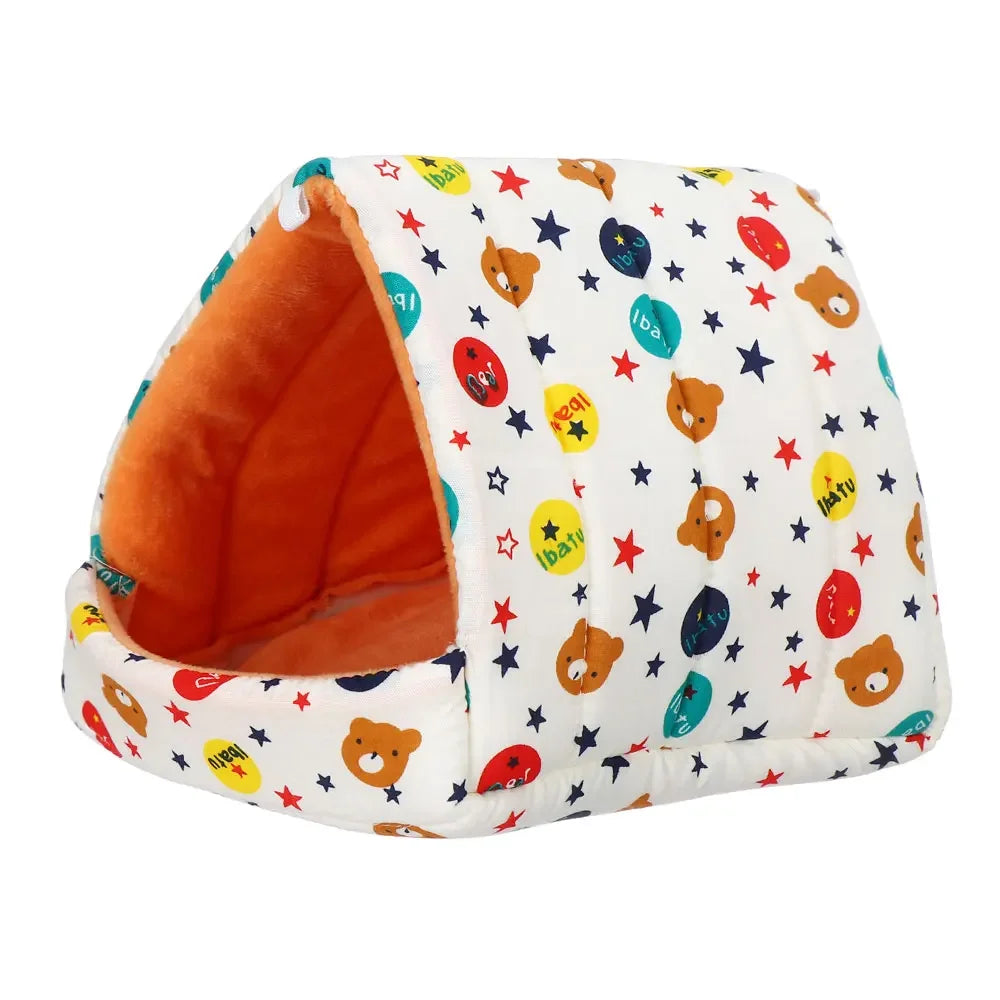 Hanging Cotton Nest Bed for Small Pets - Warm Flannel Hamster & Guinea Pig House (S/M/L/XL; 3.15–7.87 in / 8–20 cm)