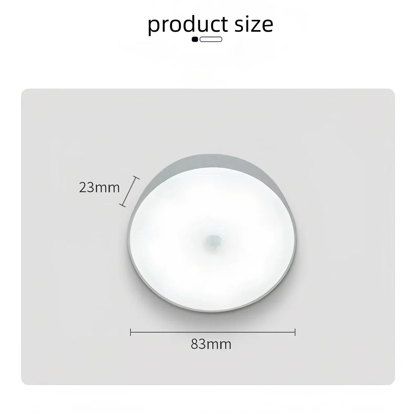 2-Pack LED Motion Sensor Night Light – USB Rechargeable, Magnetic Auto On/Off, Warm & White