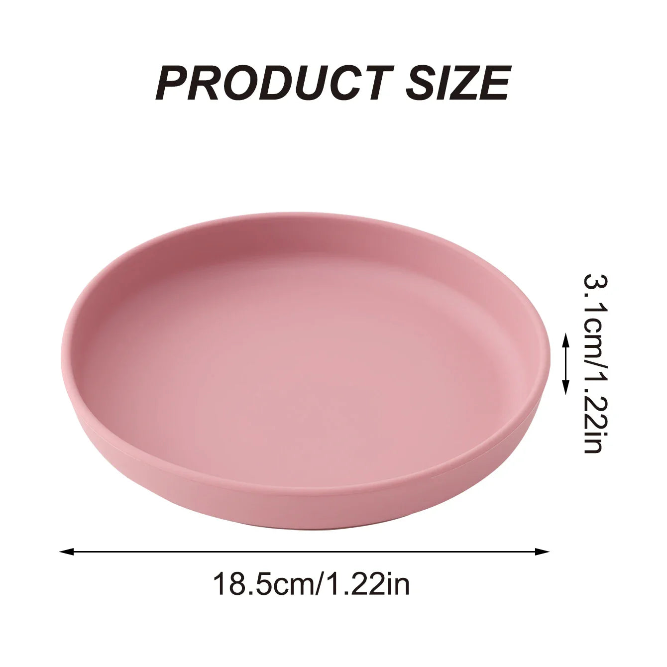 Food-Grade Silicone Baby Plate with Suction Base — Anti-Slip BPA-Free Toddler Feeding Bowl