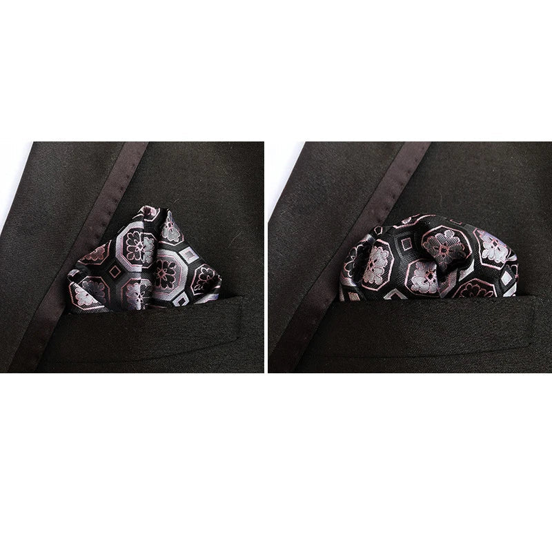 41 Colors 25 x 25 cm (9.8 x 9.8 in) Men's Pocket Square Handkerchief - Paisley, Dot & Stripe Wedding Hanky