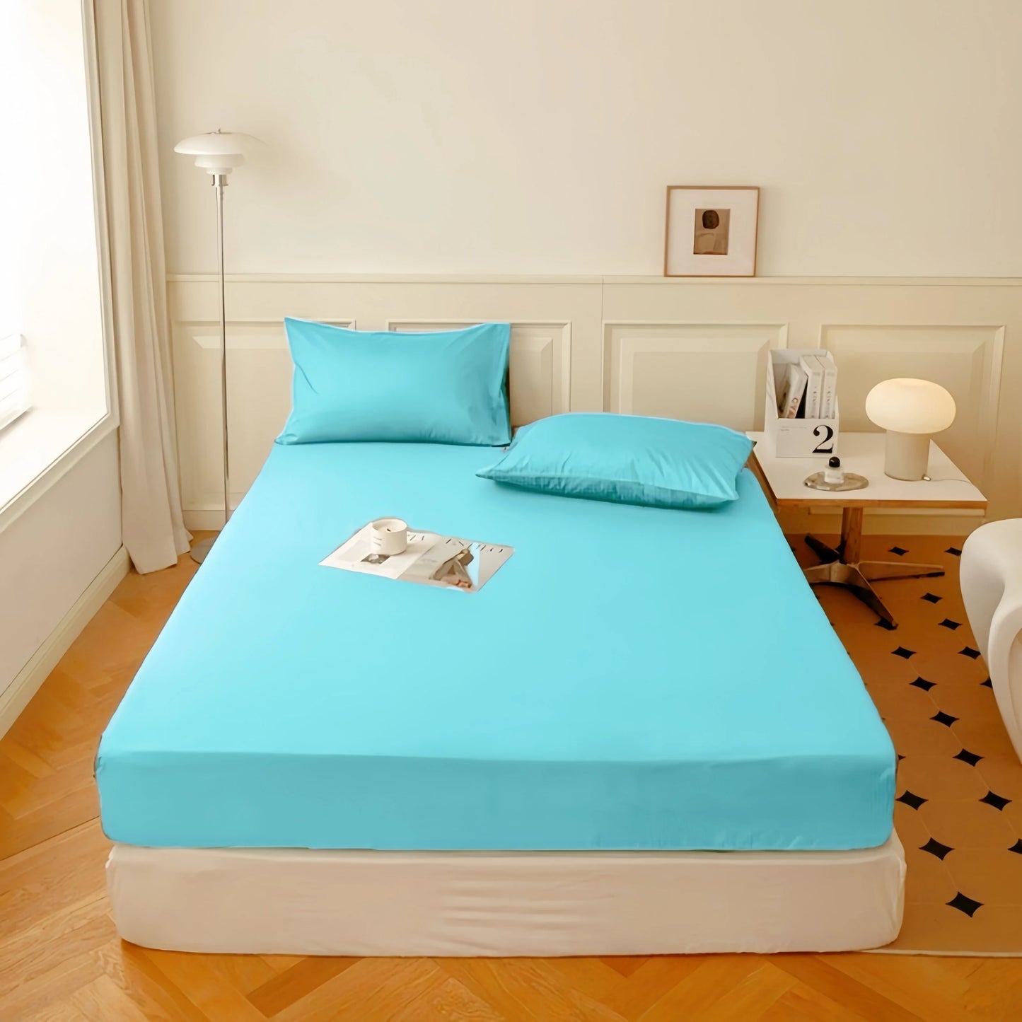 Elastic Fitted Sheet Mattress Cover – Multiple Sizes (90–200 x 200 cm | 35–79 x 79 in) – 100% Polyester, Deep Pocket (No Pillowcases)