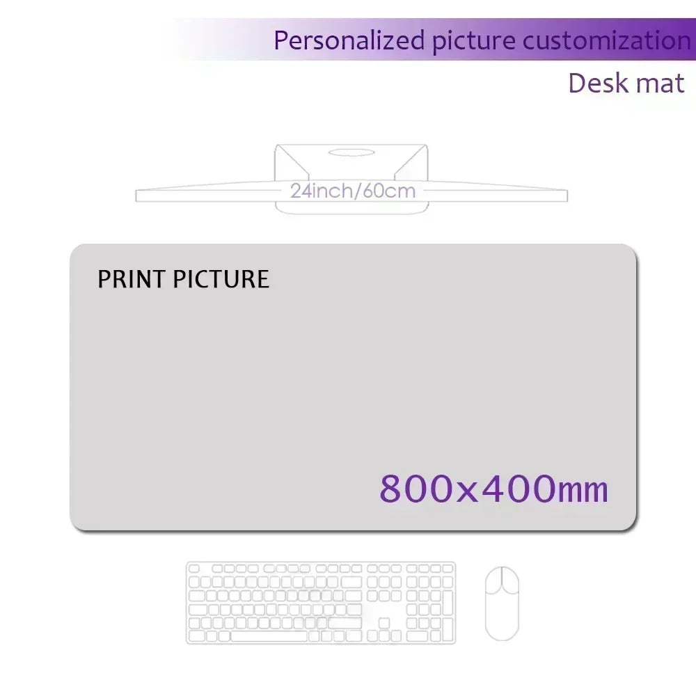 Custom Gaming Desk Mat – Personalized HD Mouse Pad Playmat, Multiple Sizes up to 1000x500mm (39.4x19.7 in) Non-Slip Rubber