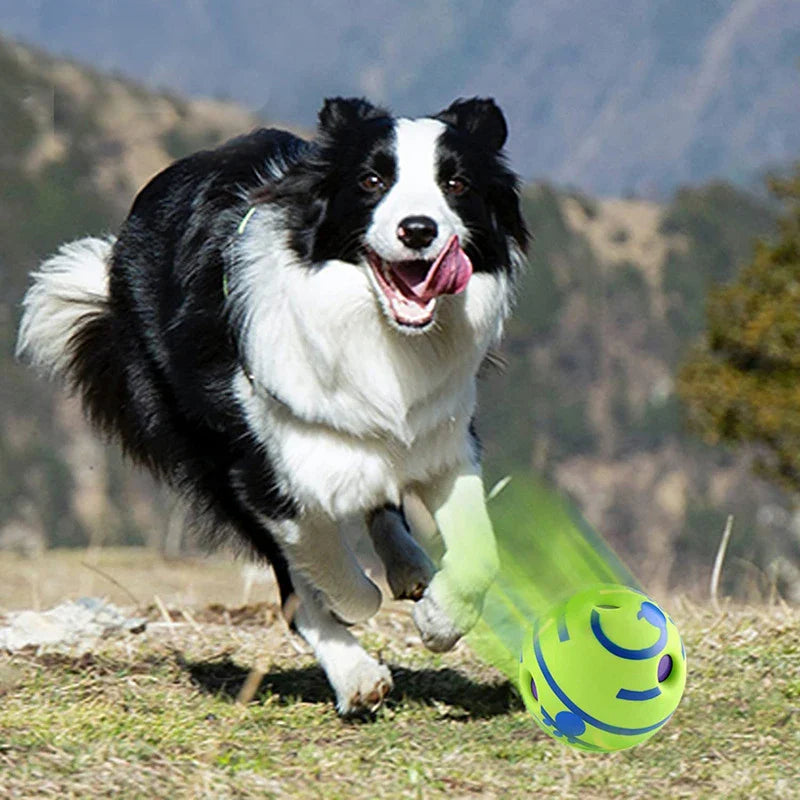 Wobble Wag Giggle Ball - Interactive Dog Toy, No Batteries, Rubber Giggle Ball for Indoor & Outdoor Play