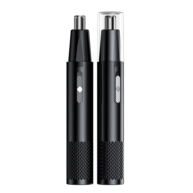 USB Rechargeable Nose Hair Trimmer - Portable Electric Mini Groomer with Stainless Steel Washable Head