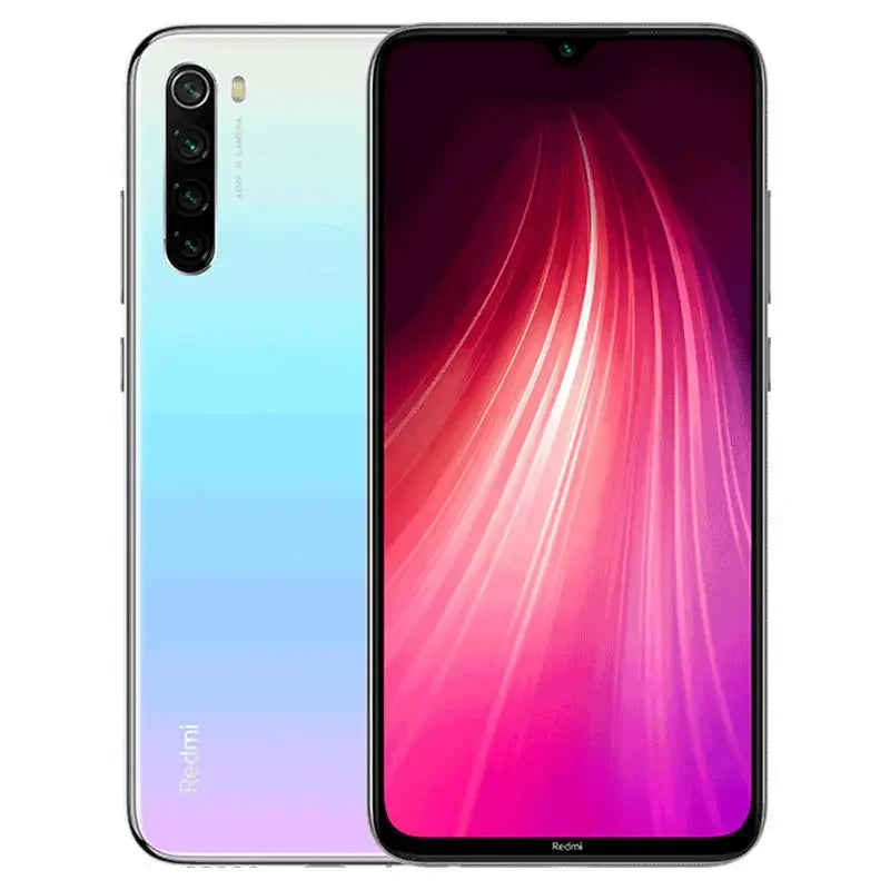 Note 8 Global ROM Smartphone, 6.3" (16.0 cm) FHD+ Waterdrop Display, 48MP Quad Camera, 4000mAh, 4G, Refurbished with Case & Tempered Glass