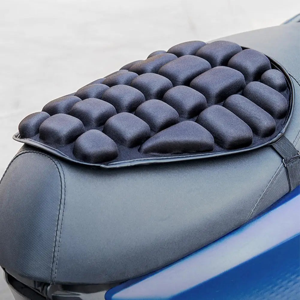 Universal Motorcycle Seat Cushion 34cm (13.4in) — Ergonomic EVA Foam Core with Lycra Cover, Breathable Anti-Slip Pad for Motorbike & Electric Bike