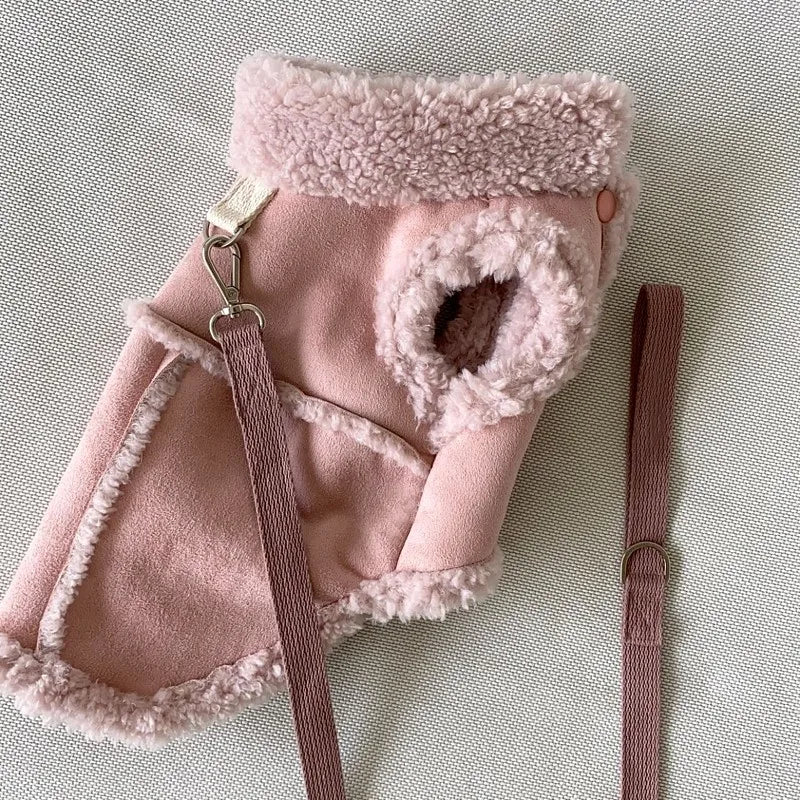 Warm Fleece Pet Vest for Small & Medium Dogs and Cats, Winter Jacket, Harness-Friendly