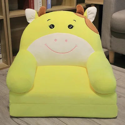 Foldable Kids Cartoon Sofa Bed — Plush Toddler & Baby Seat, Princess Nap Cushion