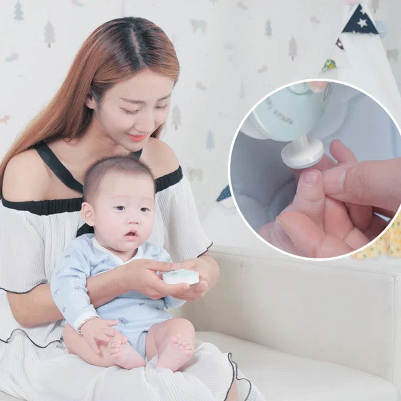 Electric Baby Nail Trimmer Kit for Newborns & Infants, Nail Clipper and Polisher Manicure Set