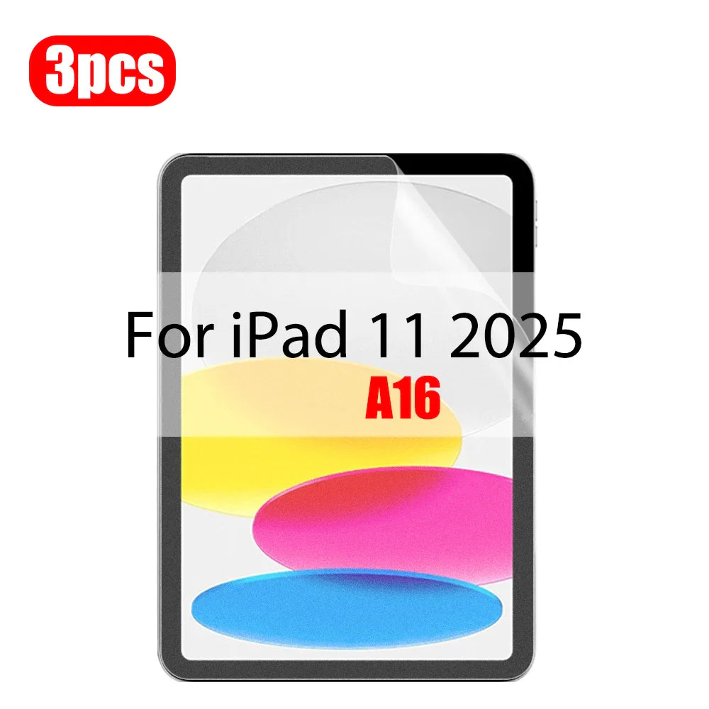 3-Pack Paper-Like Matte PET Screen Protector for iPad Air & Pro — 10.5–12.9 in (26.7–32.8 cm), Anti-Glare Pen-Friendly