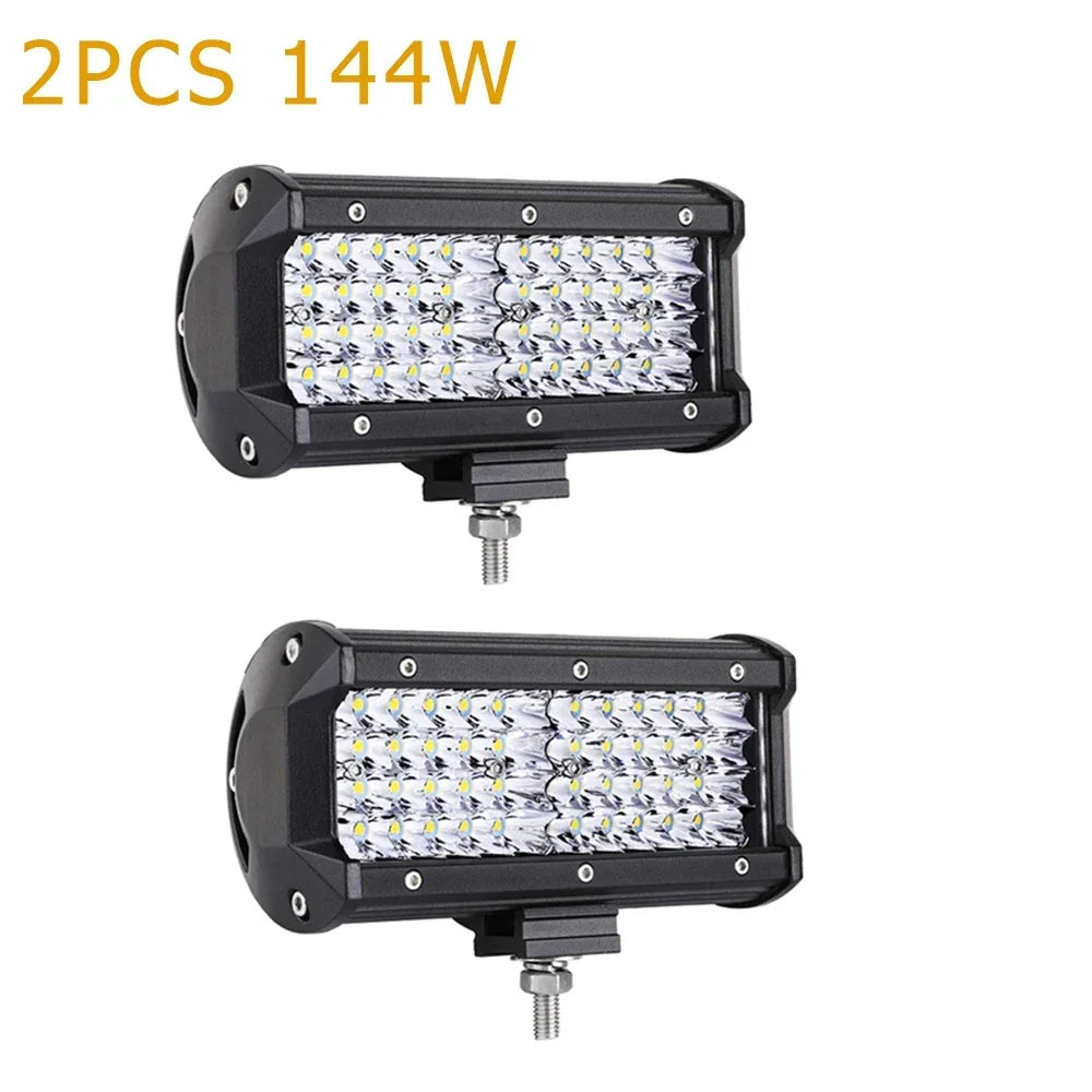 4in (102mm) & 7in (178mm) LED Work Light Bar 12-24V Combo Spot Flood Fog Lamp for 4x4 Truck ATV UTV Off-Road