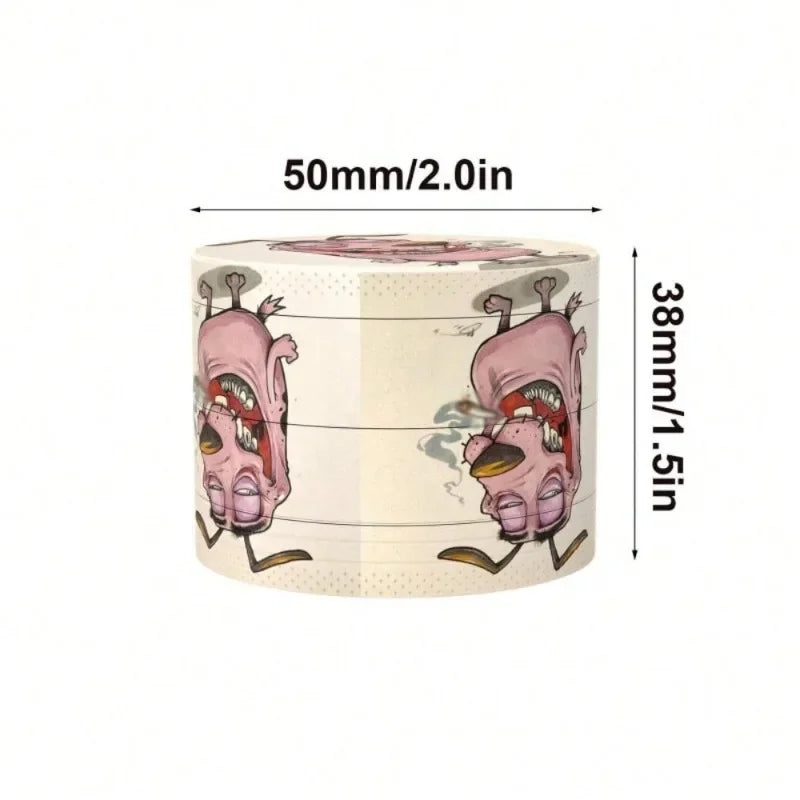 2-Inch (50mm) Zinc Alloy Dog Pattern 4-in-1 Herb Grinder – Tobacco & Spice Crusher