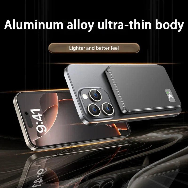 Magnetic Wireless Power Bank 10,000 / 20,000 / 50,000mAh — PD 25W Fast Charge, 2x USB & Wireless Qi, Digital Display, LED Light