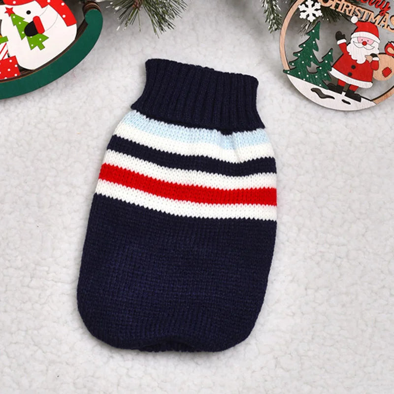 Cute Cartoon Cat Sweater Pullover – Warm Winter Knit Pet Coat for Cats & Small Breeds