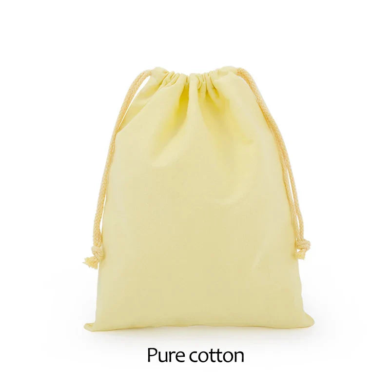Cotton Drawstring Canvas Bags - White Reusable Gift & Storage Pouches for Candy, Jewelry, Travel and Home Organization