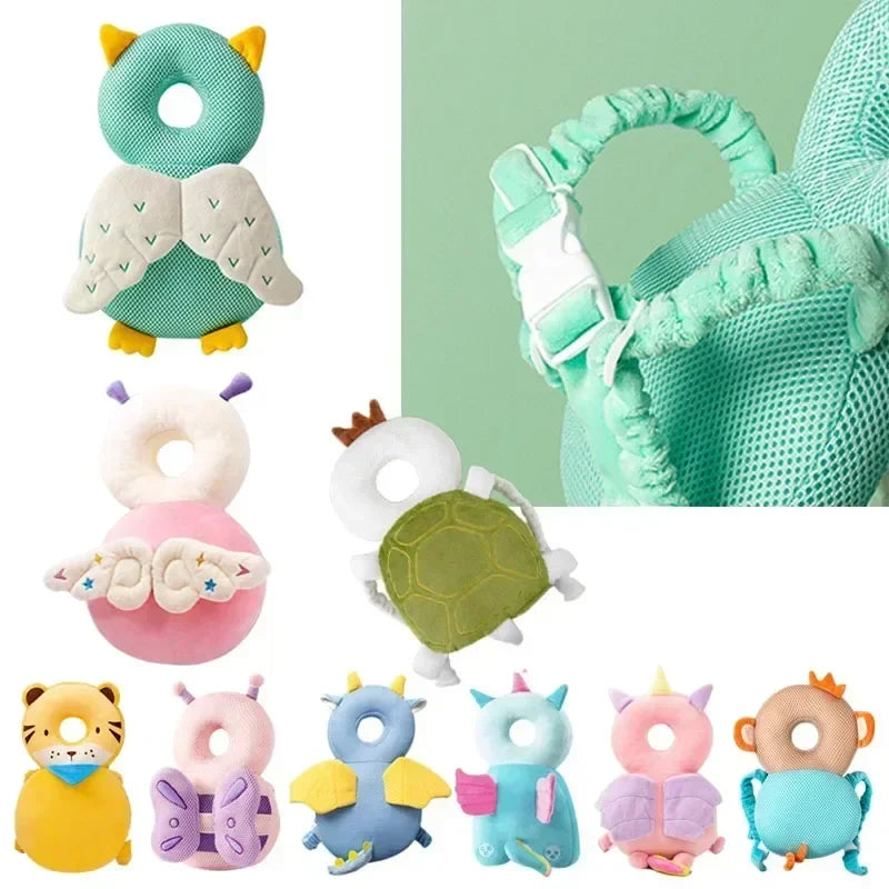 1-3T Toddler Baby Head Protector Safety Cushion Back Pad Cartoon Angel Bee Anti-Fall Headrest
