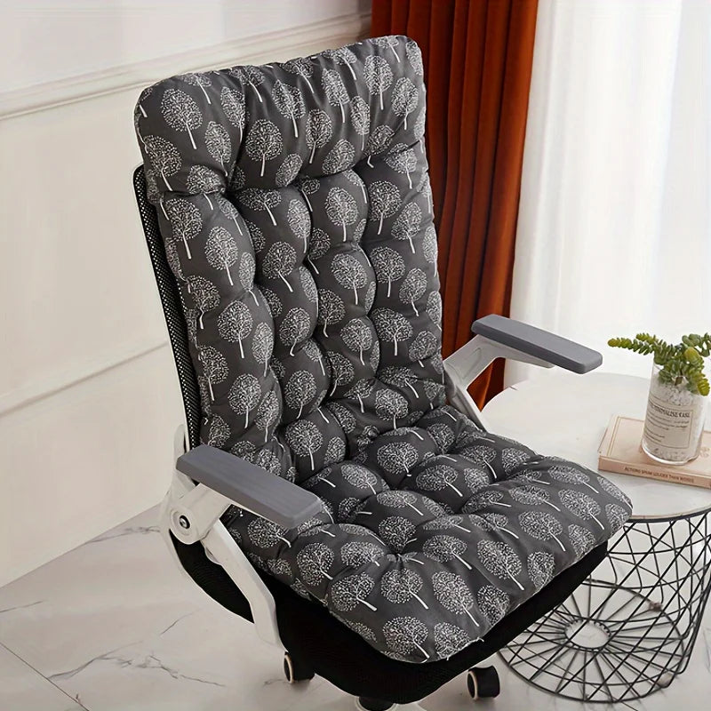 Ergonomic Memory Support Seat Cushion with Integrated Backrest and Lumbar Support for Office, Home & Car