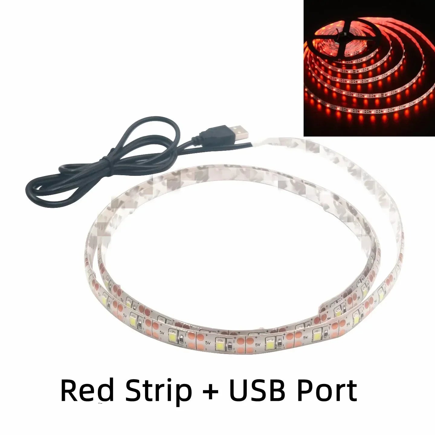 5V USB LED Strip Light Warm & Cool White 1m–5m (3.3–16.4 ft) Waterproof TV Backlight Flexible LED Tape
