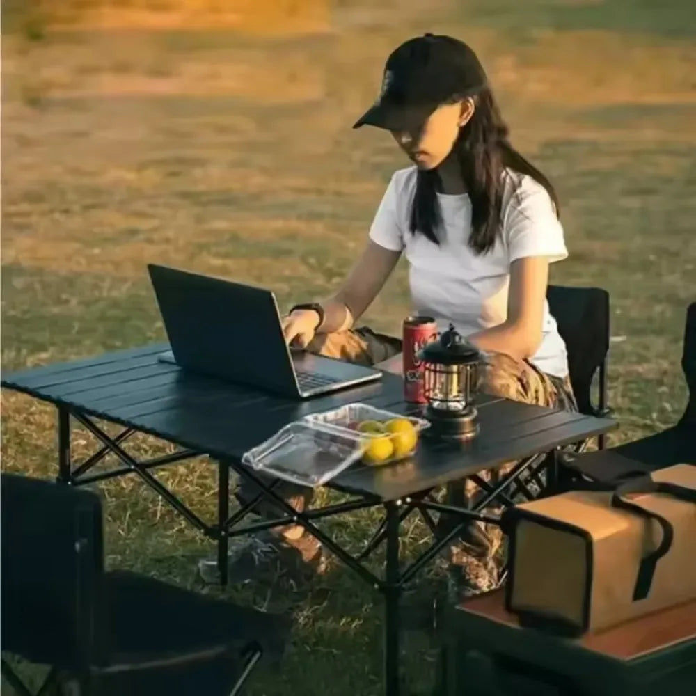 Lightweight Foldable Camping Table with Carry Bag, Portable Outdoor Picnic Beach BBQ Table