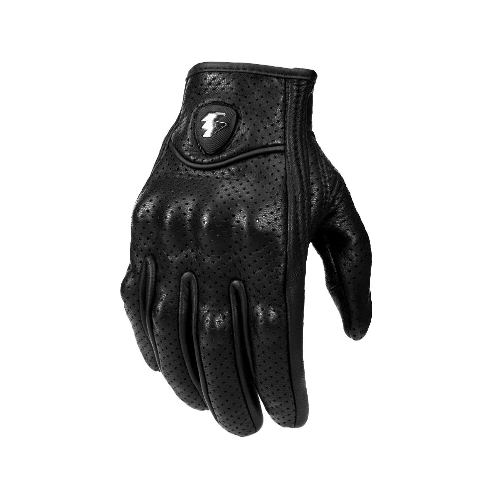 Goatskin Leather Motorcycle Gloves for Men & Women - Full-Finger Moto Gloves for Motorcycles & Electric Bikes (S-XXXL)