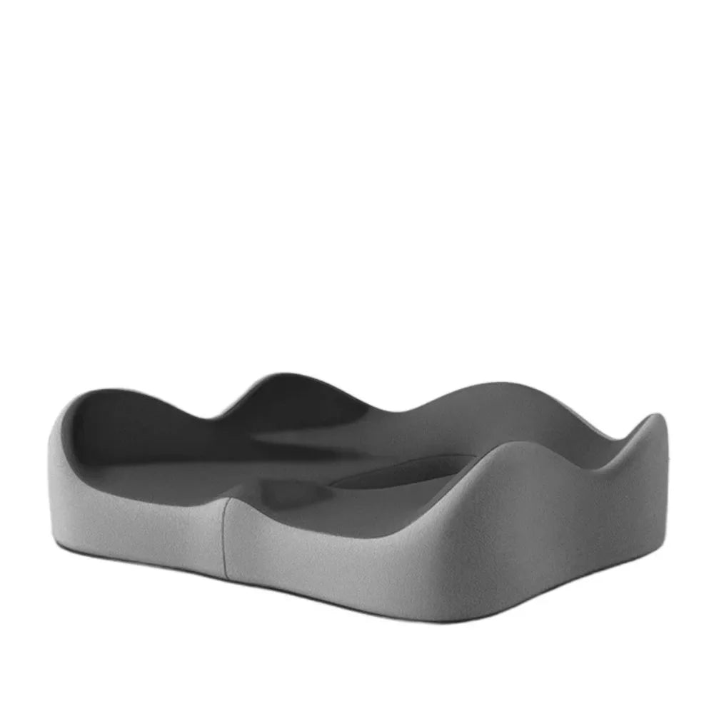 Ergonomic Memory Foam Coccyx Tailbone Cushion for Office Chair & Car, Curved Lumbar Seat Pad (15.75 x 13.39 x 3.15 in / 40 x 34 x 8 cm)