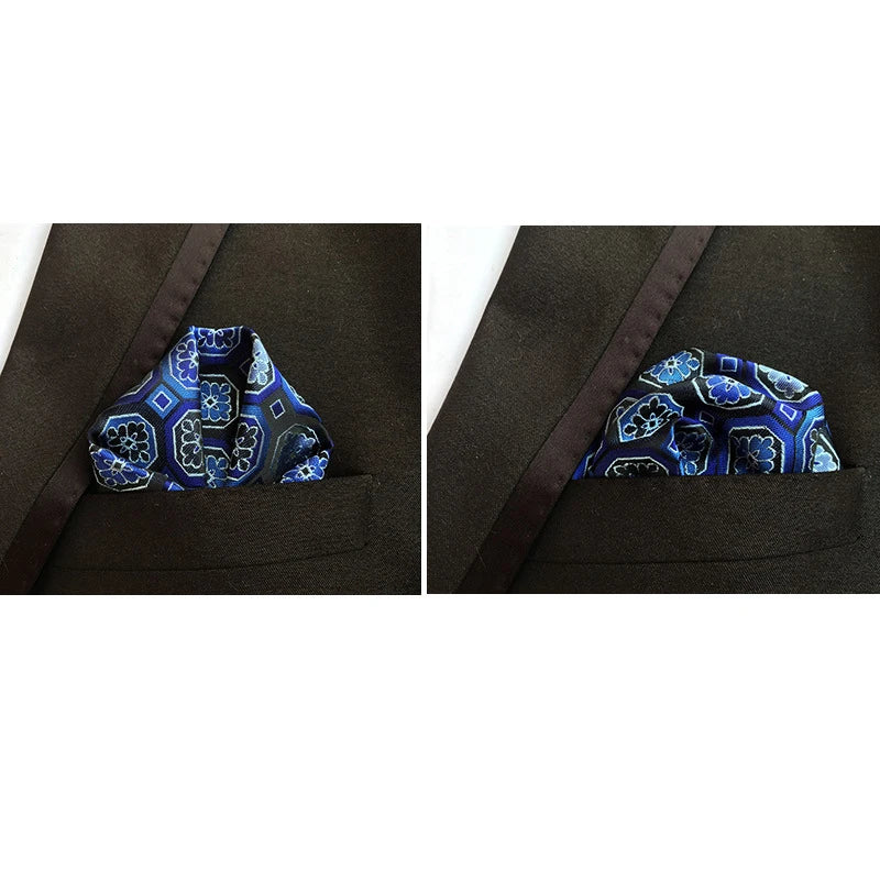 41 Colors 25 x 25 cm (9.8 x 9.8 in) Men's Pocket Square Handkerchief - Paisley, Dot & Stripe Wedding Hanky