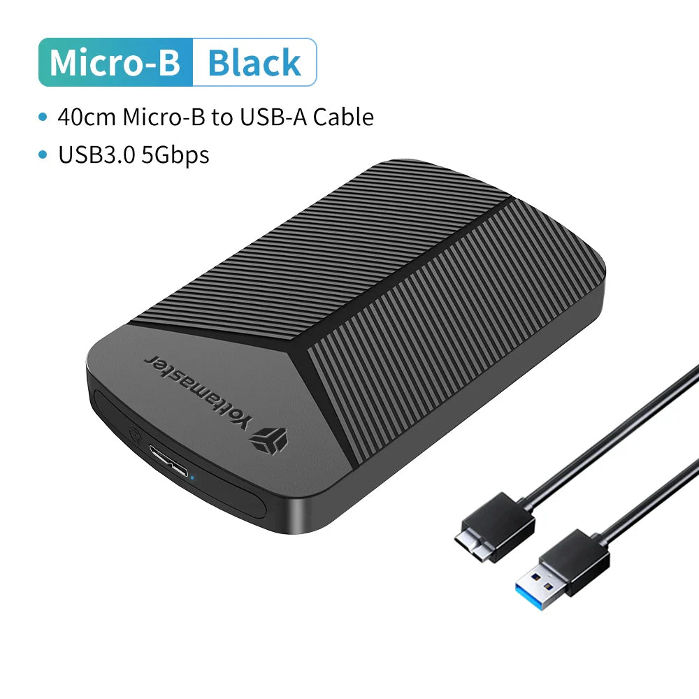 2.5-Inch SATA HDD/SSD Enclosure USB 3.0 UASP 6Gbps Adapter for Windows Mac Linux