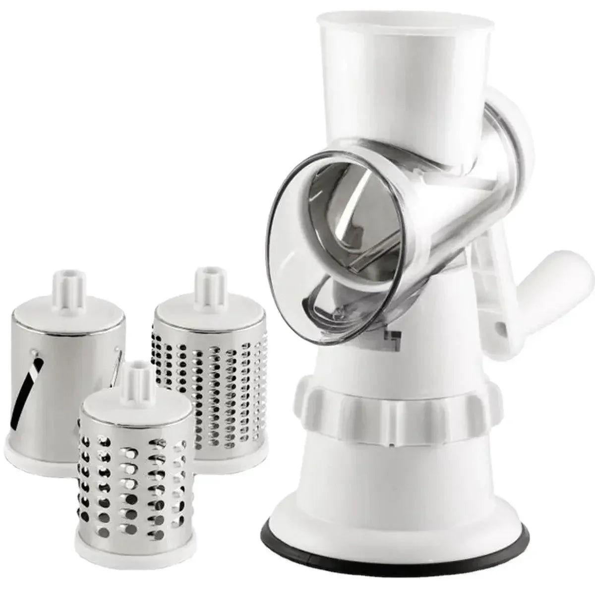 3-in-1 Vegetable Slicer Mandoline Manual Cutter, Round Chopper & Shredder for Potatoes, Fruits & Vegetables