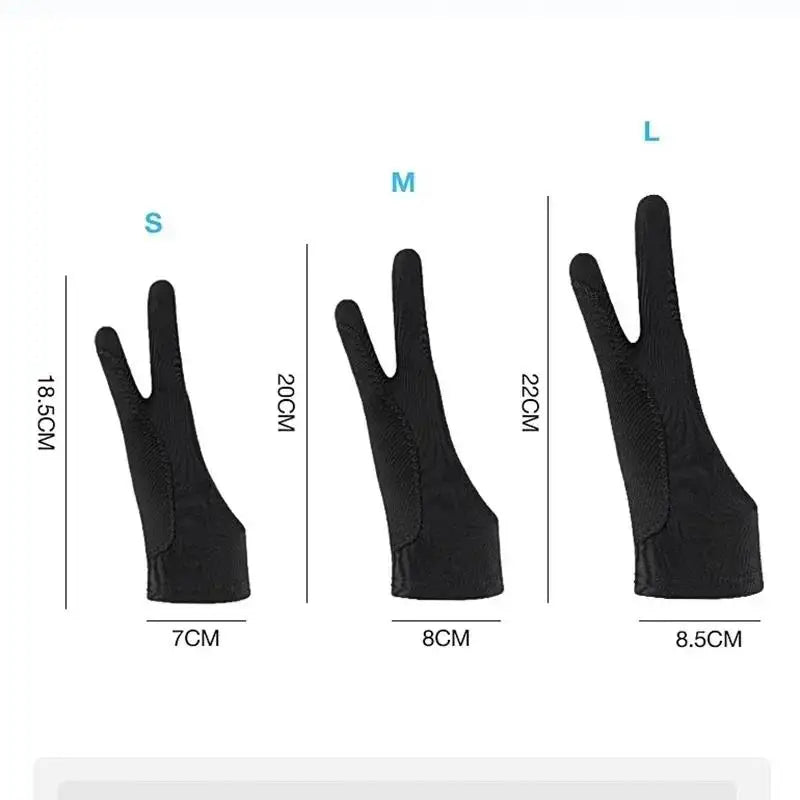 Two-Finger Anti-Touch Drawing Glove — Smudge Guard for Graphics Tablets & Digital Art
