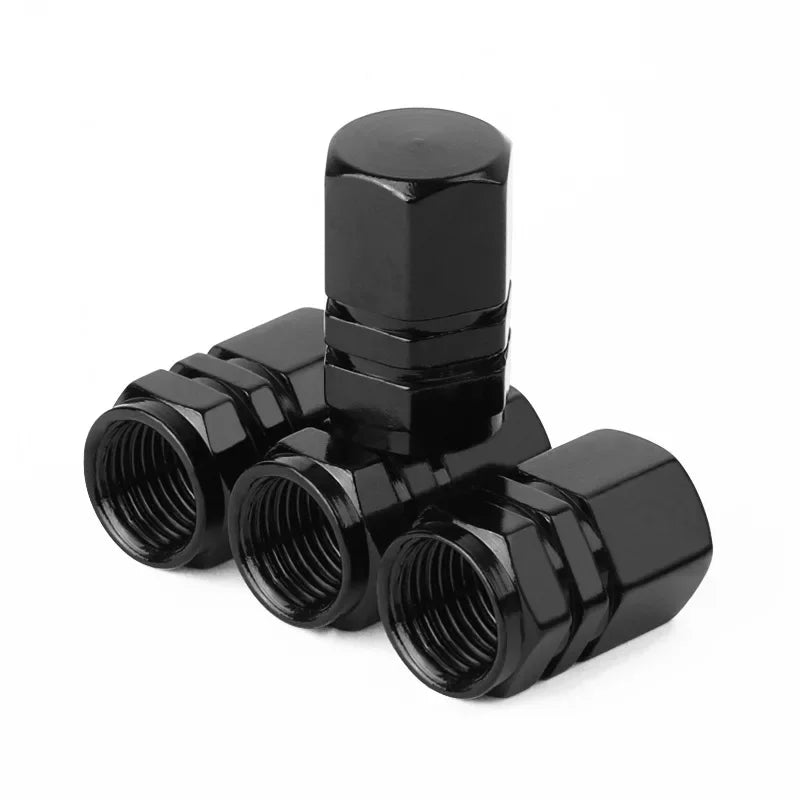 Aluminum Alloy Tire Valve Stem Caps — Dustproof Valve Caps for Car Motorcycle Bicycle (1.6 x 1.0 cm / 0.63 x 0.39 in)