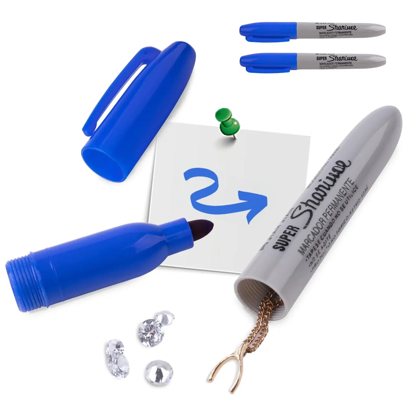 Hidden Diversion Marker Pen - Discreet Secret Stash for Cash, Jewelry & Small Valuables | Gift for Home & Dorm