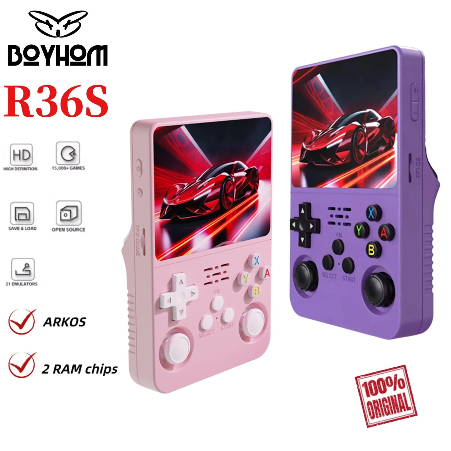 Retro Handheld Game Console 3.5-inch (8.9 cm) IPS — 15,000+ Games, 64/128GB Storage, Linux Pocket Player, 3000mAh Battery