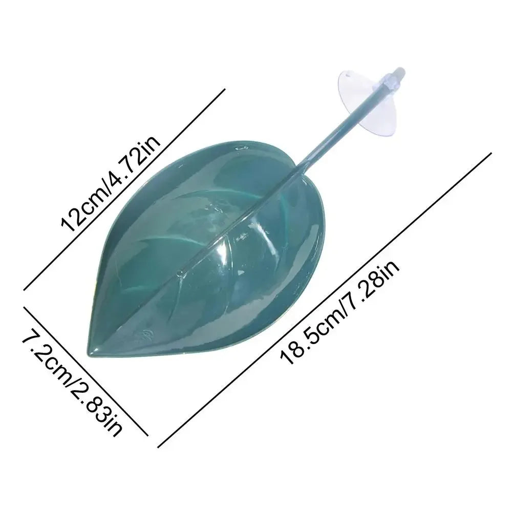 Frog Habitat Leaf Suction Cup Reptile Basking and Resting Terrace Tank Accessory Simulated Leaf for Geckos