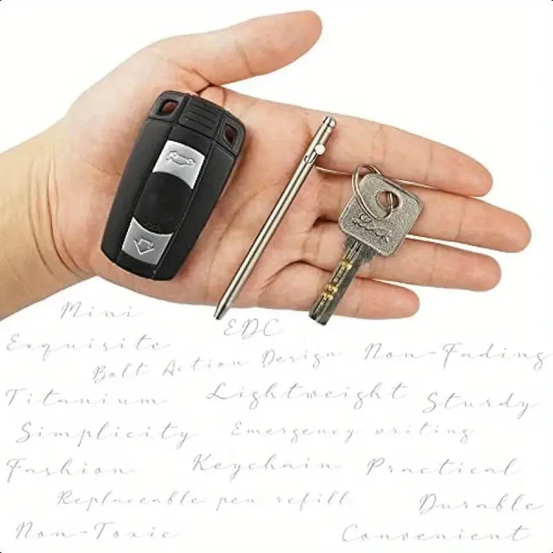 Mini Titanium EDC Pocket Pen Portable Compact Signature Pen for Everyday Carry