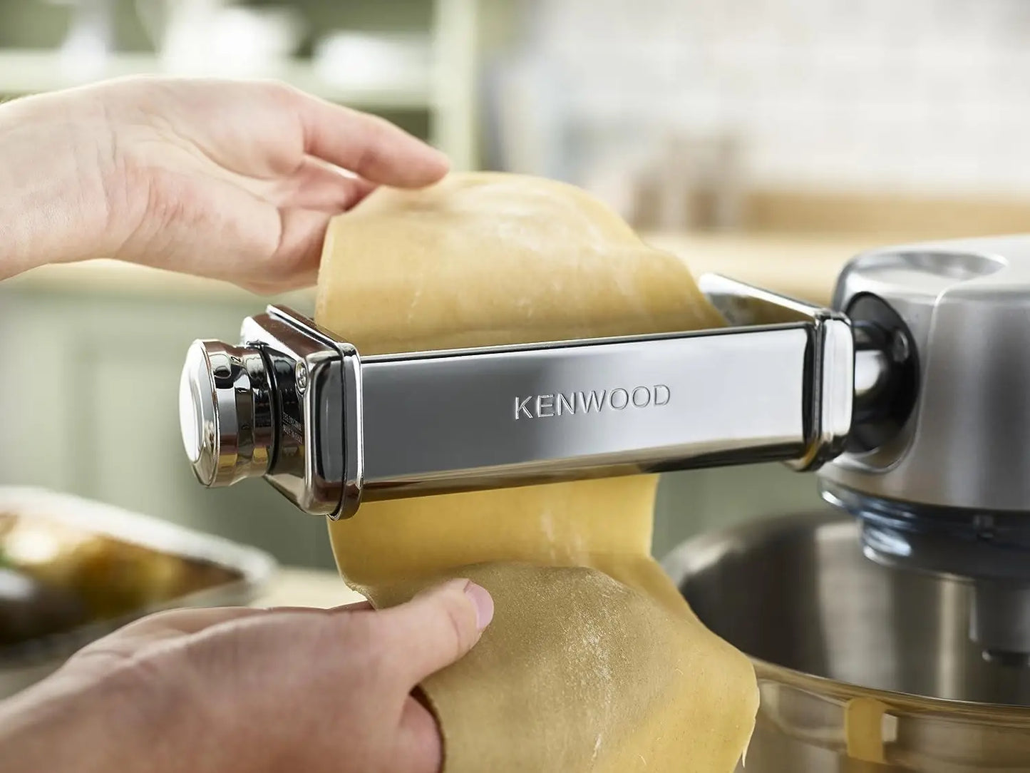 Stand Mixer Pasta & Meat Grinder Attachment Kit – Stainless Steel Fettuccine Cutter 6mm, Adjustable Roller, Sausage Stuffer & Cleaning Brush