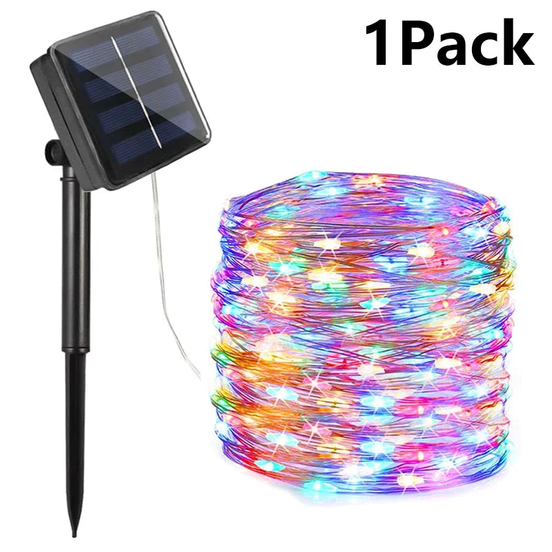 LED Solar Fairy String Lights 7m/12m/22m/32m (23ft/39ft/72ft/105ft) Waterproof Outdoor Patio Garden Wedding Lights