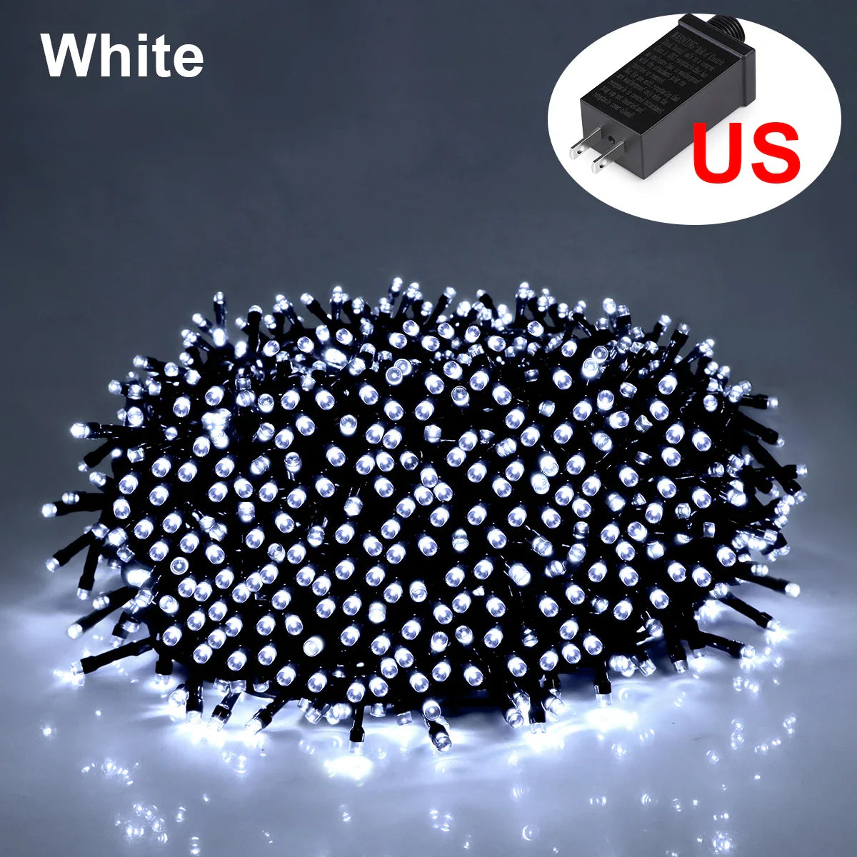 LED Christmas Fairy String Lights 10-100M (33-328 ft) IP65 Waterproof – 110V-220V EU/US Plug, Warm White/White/Multicolor, Dimmable