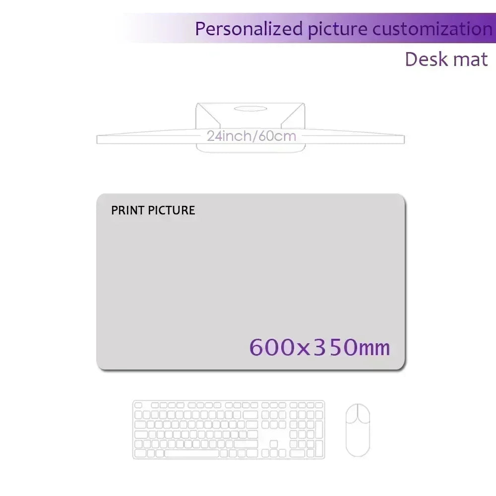 Custom Gaming Desk Mat – Personalized HD Mouse Pad Playmat, Multiple Sizes up to 1000x500mm (39.4x19.7 in) Non-Slip Rubber