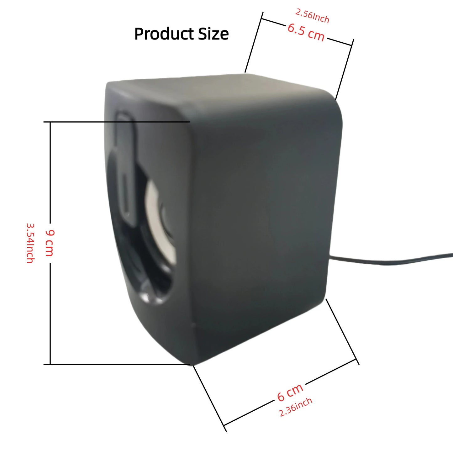 USB & 3.5mm Stereo Computer Speakers with Microphone and LED Lights - Compact HiFi Desktop PC Laptop Speakers