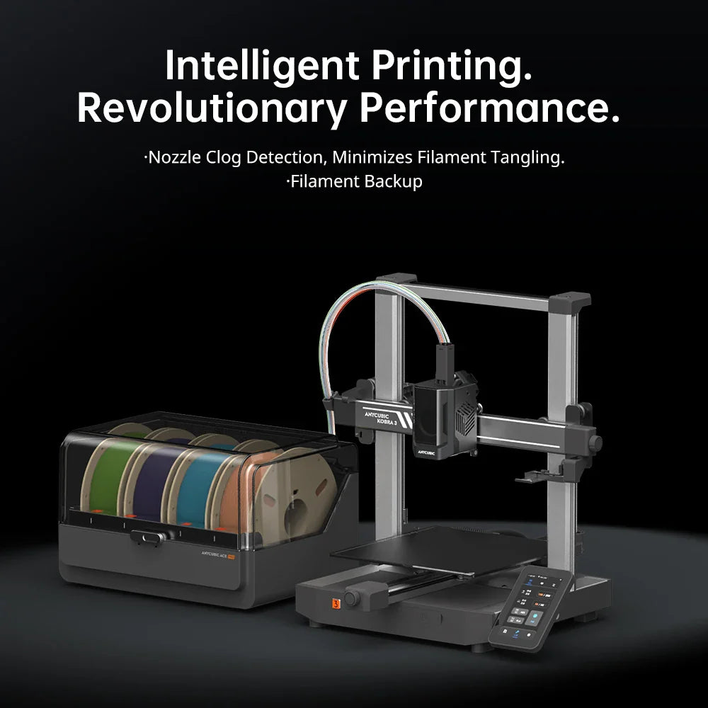 Multi-Color High-Speed FDM 3D Printer – Up to 600 mm/s, 250 x 250 x 260 mm (9.84 x 9.84 x 10.24 in), Auto-Leveling, Wi‑Fi